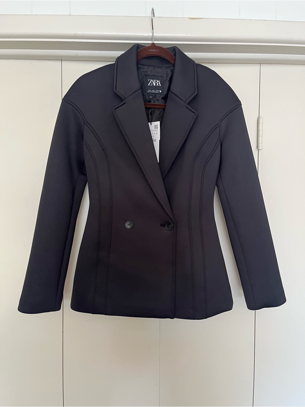NWT Zara Black Double-Breasted Tailored Blazer